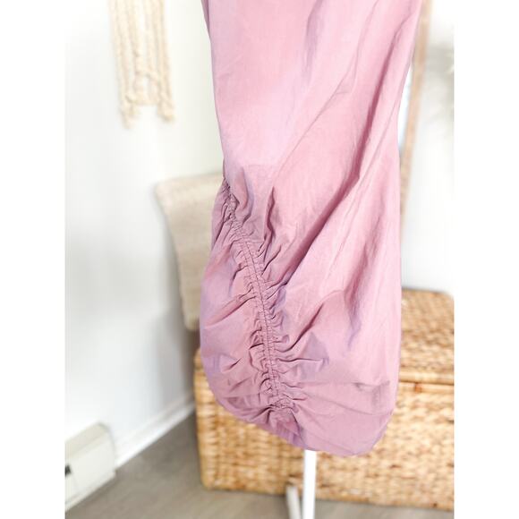 NWT Zara Ruched Bodycon Dress XS Pink Open Back Strappy Sleeveless Blogger Fave - Picture 6 of 9